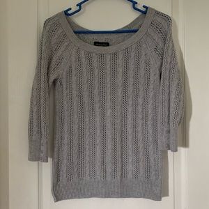 American Eagle open knit gray sweater